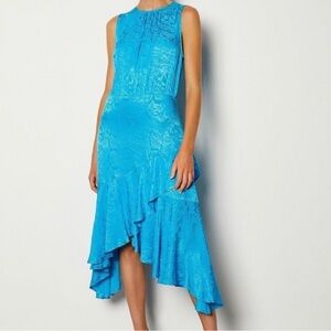 Belle - Blue Karen Millen Drop-Waist midi Dress
